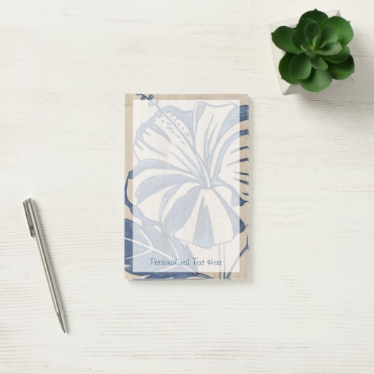 Indigo Hibiscus Post-it® Notes (Kantoor)