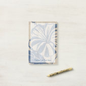 Indigo Hibiscus Post-it® Notes (Op bureau)