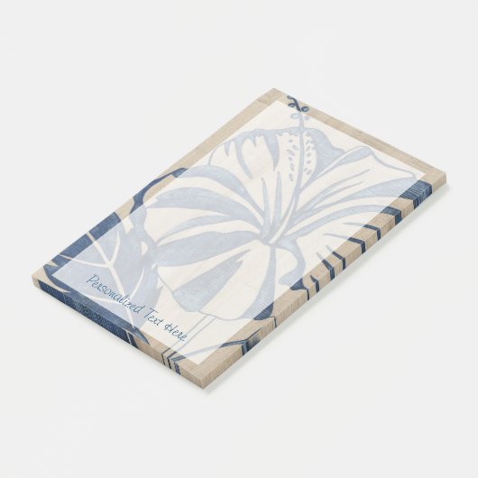 Indigo Hibiscus Post-it® Notes (Schuin)