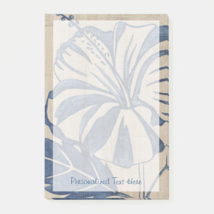 Indigo Hibiscus Post-it® Notes