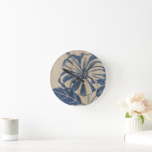 Indigo Hibiscus Ronde Klok (Huis)