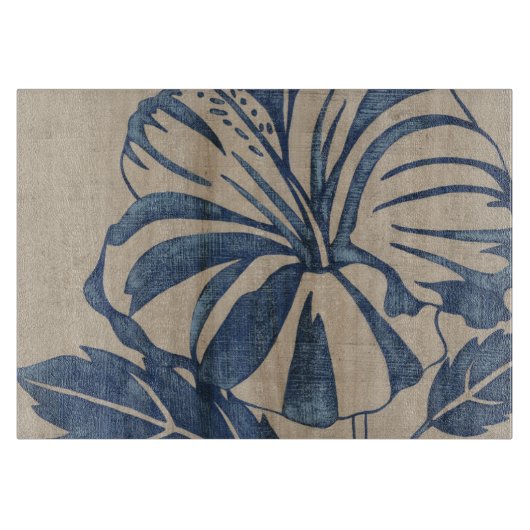 Indigo Hibiscus Snijplank (Voorkant)