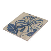 Indigo Hibiscus Tegeltje (Zijkant)