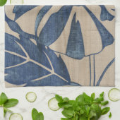 Indigo Hibiscus Theedoek (Gevouwen)