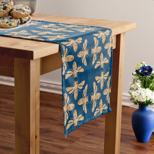 Indigo & Honeycomb Gouden Bij Bruiloftsdouche Medium Tafelloper