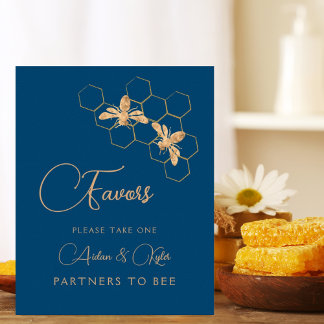 Indigo & Honeycomb Weddenschappen Poster
