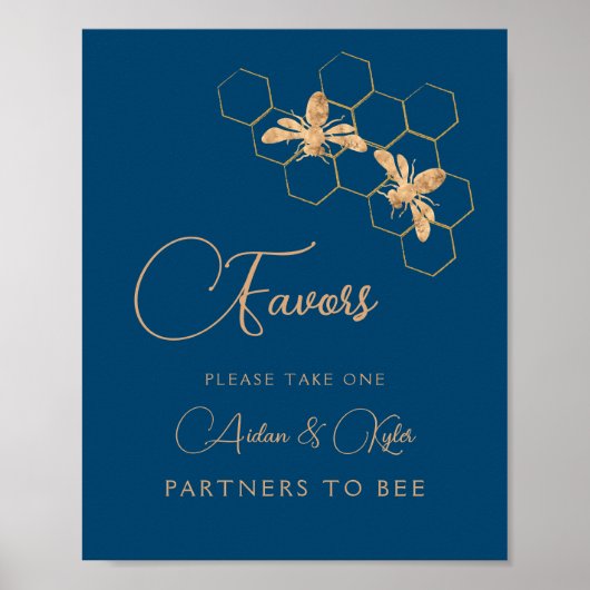 Indigo & Honeycomb Weddenschappen Poster (Voorkant)