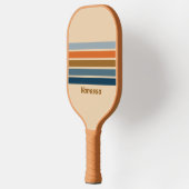 Indigo Horizon Over Strepen met Naam Pickleball Paddle (Links)