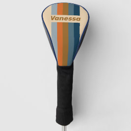 Indigo Horizon Pin Strepen met Naam Golfheadcover