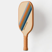 Indigo Horizon Strepen met Naam Pickleball Paddle (Links)