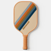 Indigo Horizon Strepen met Naam Pickleball Paddle (Achterkant)