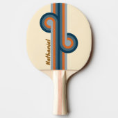 Indigo Horizon Stripe Loop met naam Tafeltennisbatje (Achterkant)