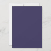 Indigo Hortensia Bladrijke Bruiloft Kaart (Achterkant)