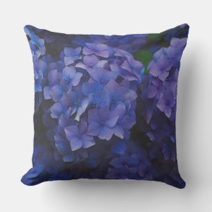 Indigo Hortensia Schemer Worpkussen Kussen