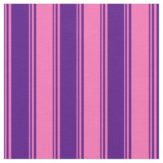 Indigo & Hot Pink Patroon Stof (Close Up)