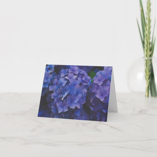 Indigo Hydrangea Dusk Note Card Bedankkaart (Voorkant)