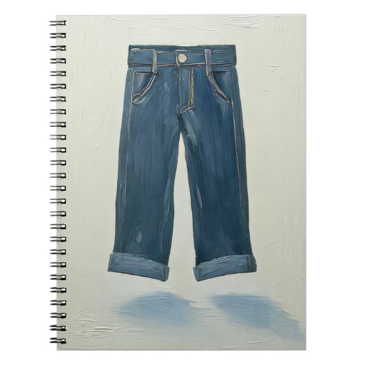 Indigo iconen Painterly Denim Art Denimhead Notitieboek (Voorkant)