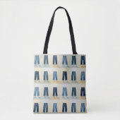 Indigo iconen Painterly Denim Art Denimhead Tote Bag (Voorkant)