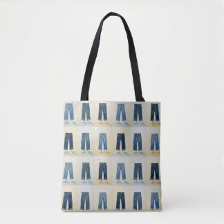 Indigo iconen Painterly Denim Art Denimhead Tote Bag