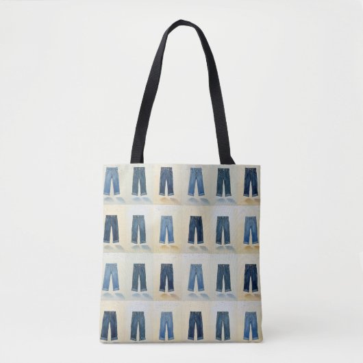 Indigo iconen Painterly Denim Art Denimhead Tote Bag (Voorkant)