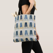 Indigo iconen Painterly Denim Art Denimhead Tote Bag (Dichtbij)