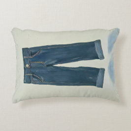Indigo Icons Schilderachtige Denim Art Denimhead Accent Kussen