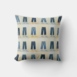Indigo Icons Schilderachtige Denim Art Denimhead Kussen