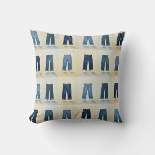 Indigo Icons Schilderachtige Denim Art Denimhead Kussen