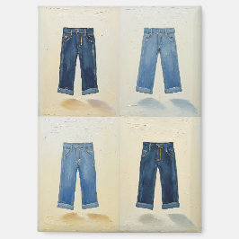 Indigo Icons Schilderachtige Denim Art Denimhead Magneet