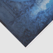 Indigo Imperial Building Elegant lady Portrait Art Tissuepapier (Detail)