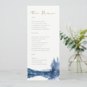 INDIGO INK BLUE MOUNTAIN LAKE SNEEUWWING MENU (Staand voorkant)