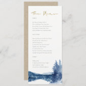 INDIGO INK BLUE MOUNTAIN LAKE SNEEUWWING MENU (Voorkant / Achterkant)