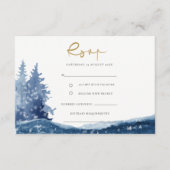INDIGO INK BLUE MOUNTAIN LAKE SNEWEDDING RSVP INFORMATIEKAARTJE (Voorkant)