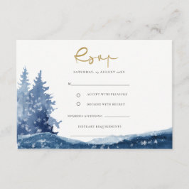 INDIGO INK BLUE MOUNTAIN LAKE SNEWEDDING RSVP INFORMATIEKAARTJE