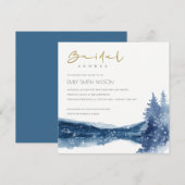 INDIGO INK BLUE MOUNTAIN LAKE VRIJGEZELLENFEEST IN BEDANKKAART (Voorkant / Achterkant)