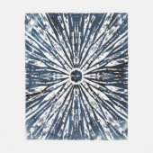 Indigo Ink Radial Motif Fleece Deken (Voorkant)