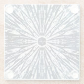Indigo Ink Radial Motif Glazen Onderzetter (Achterkant)