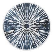 Indigo Ink Radial Motif Keramische Knop (Voorkant)