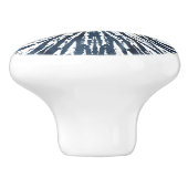 Indigo Ink Radial Motif Keramische Knop (Zijkant)