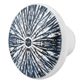 Indigo Ink Radial Motif Keramische Knop (Rechts)