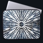 Indigo Ink Radial Motif Laptop Sleeve<br><div class="desc">Indigo Ink Motif I van June Erica Vess. Radiaal ontwerp dat van indigo blauwe kleur en diverse geometrische vormen wordt gecreeerd.</div>
