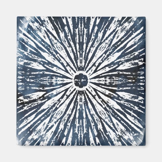 Indigo Ink Radial Motif Magneet (Voorkant)