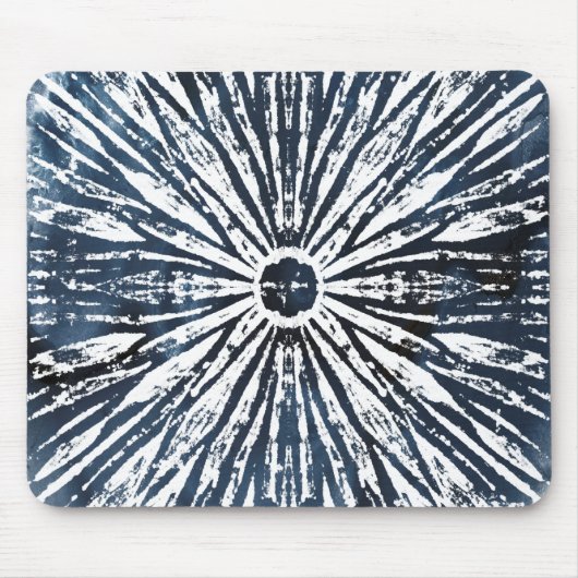 Indigo Ink Radial Motif Muismat (Voorkant)