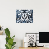 Indigo Ink Radial Motif Poster (Thuiskantoor)