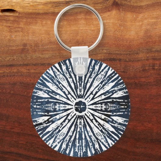 Indigo Ink Radial Motif Sleutelhanger (Voorkant)