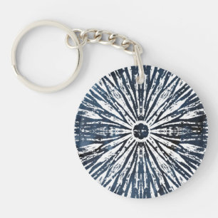 Indigo Ink Radial Motif Sleutelhanger