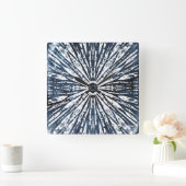 Indigo Ink Radial Motif Vierkante Klok (Huis)