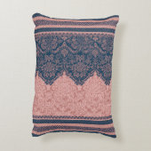 Indigo ink & warm blush AI art Accent Kussen (Achterkant (Verticaal))