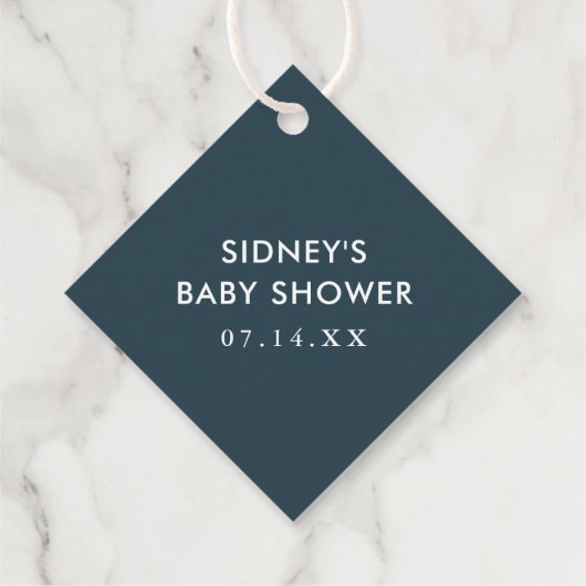 Indigo Ink Wash Baby shower Bedankt Bedankjes Labels (Achterkant)