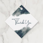 Indigo Ink Wash Baby shower Bedankt Bedankjes Labels (Voorkant)